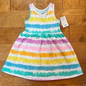 NEW WITH TAGS! Toddler Girls Jumping Beans Core Tank Top Dress - 4T - Tie Dye